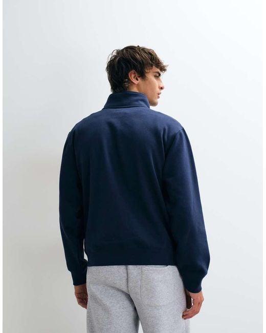The North Face Blue Essential Simple Dome Relaxed 1/4 Zip Sweatshirt for men