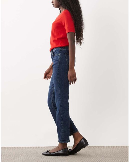 Mango Blue Sienna 100% Cotton Kickflare Jean