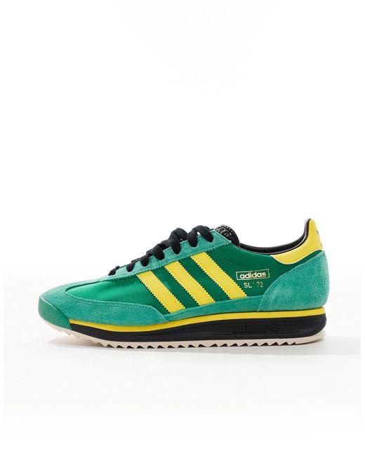 Sl 72 rs - sneakers verdi e gialle di Adidas Originals in Green da Uomo