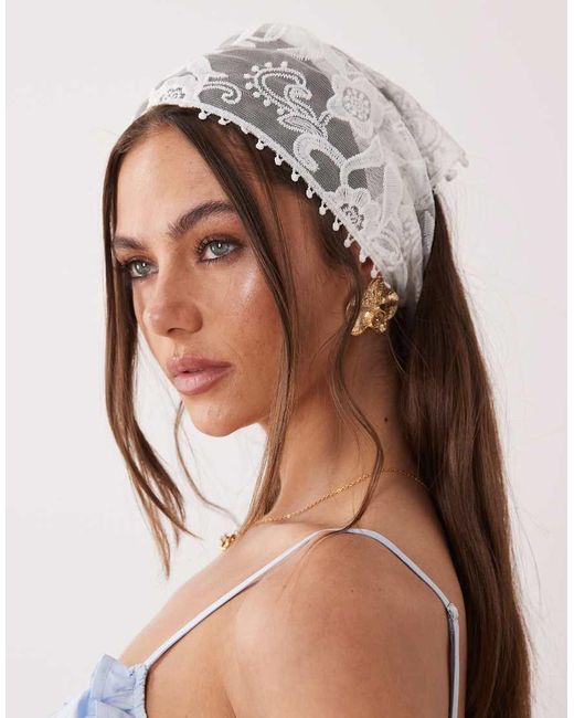 ASOS Brown Lace Headscarf