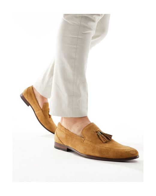 Schuh White Ren Tassel Loafers for men