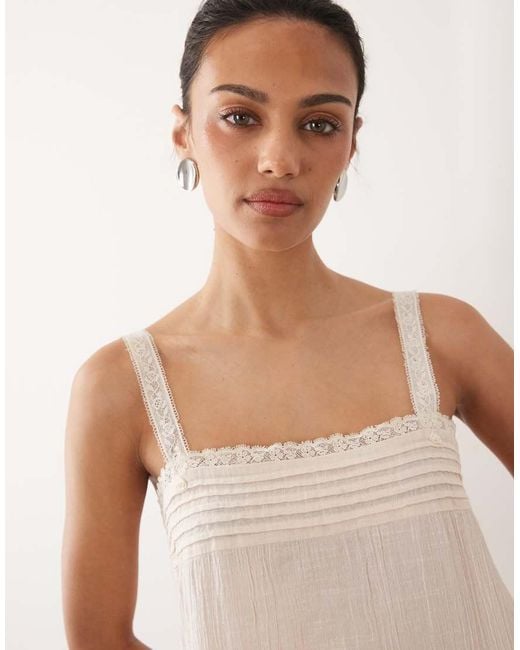 Mango Pink Square Neck Cami Top