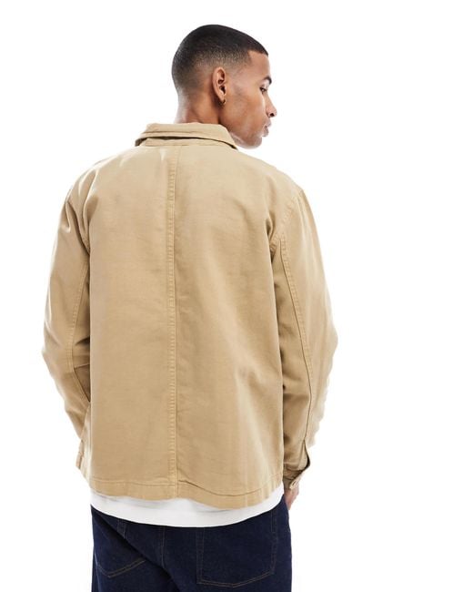 Brave Soul Natural Twill Shacket for men