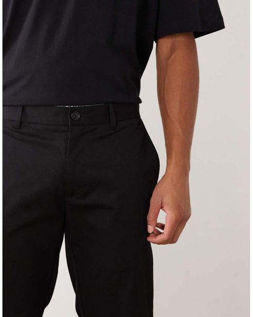 Mango Natural Cotton Rich Regular Fit Pleat Front Trousers for men