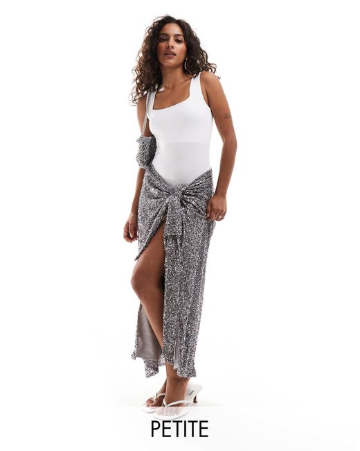 Never Fully Dressed White Petite – jaspre – verzierter midirock