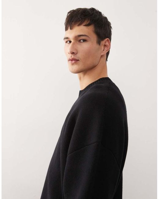 Weekday Black Oversized Jumper for men