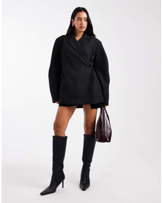 ASOS Black Extreme Wrap Blazer