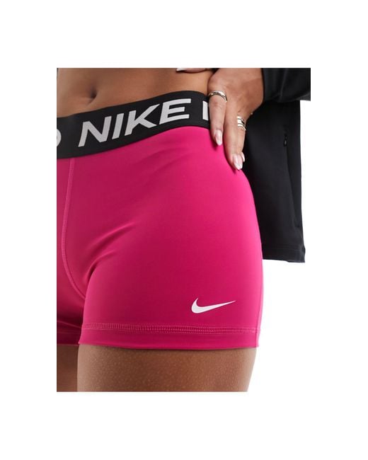 Nike Red Nike Pro Training Dri-fit 5 Inch Shorts