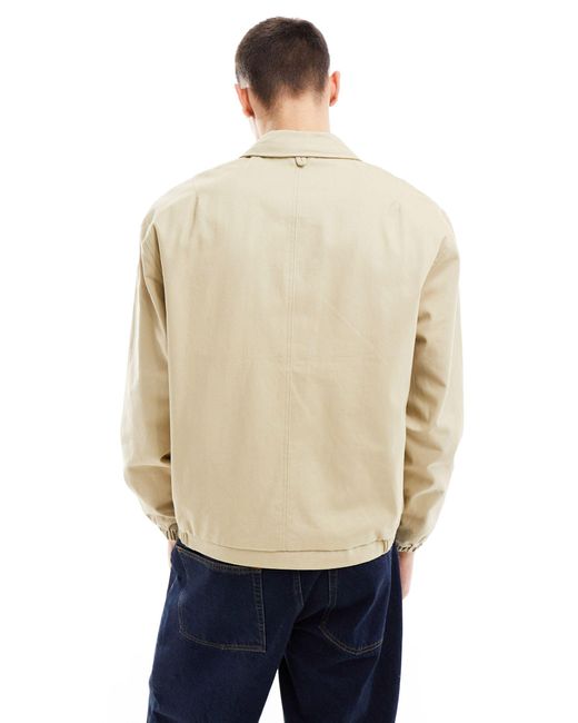 Stwd - giacca color pietra di Pull&Bear in White da Uomo