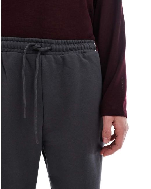 Joggers Negro Lavado De Corte Tapered De Tejido Grueso De 400 G/M2 Premium De -Gris ASOS de hombre de color Blue