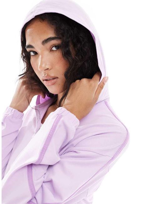 Cotton On Purple Departure Lounge Crop Zip-through Hoodie