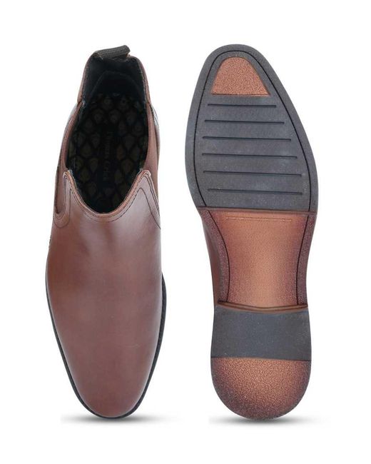 Thomas Crick Brown Griffin Leather Chelsea Boot for men