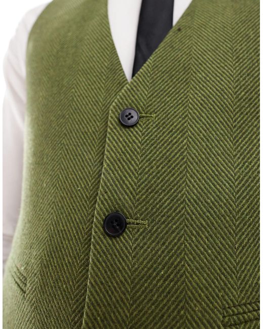 Wedding - veston ASOS pour homme en coloris Green