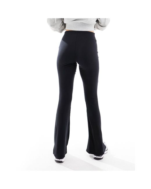 Nike Black Mini-ribbed Flared leggings