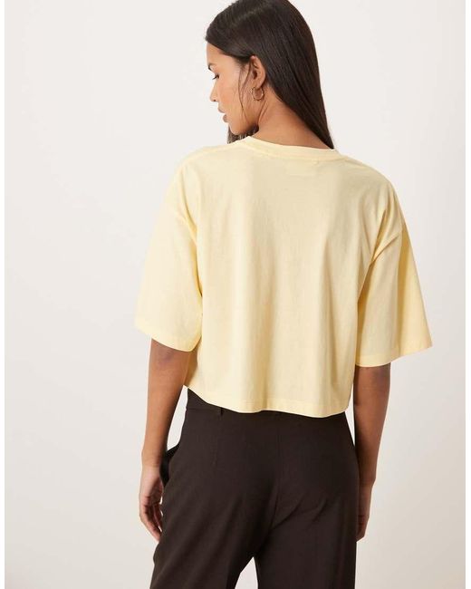 JJXX Natural Oversized Crop Tee