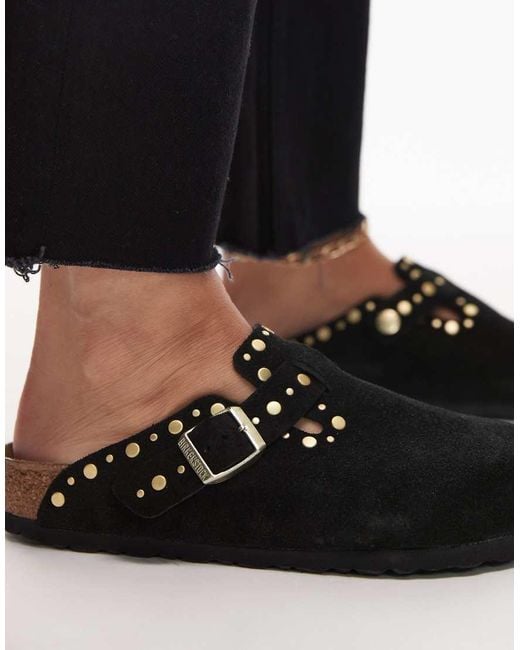 Birkenstock Black Boston Rivet Clog