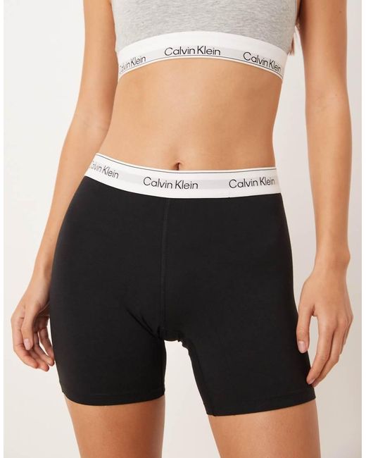 Braguitas Negras Estilo Bóxer Icon Cotton Modal De Calvin Klein de color Black