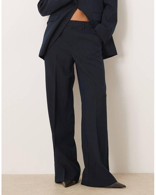 Gina Tricot Blue Co-ord Mid Waist Straight Trousers