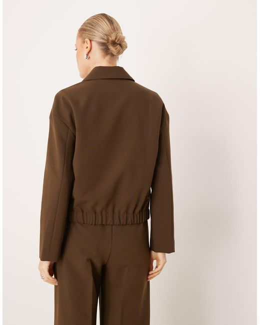 Mango Brown Cintu Harrington Jacket Co-Ord