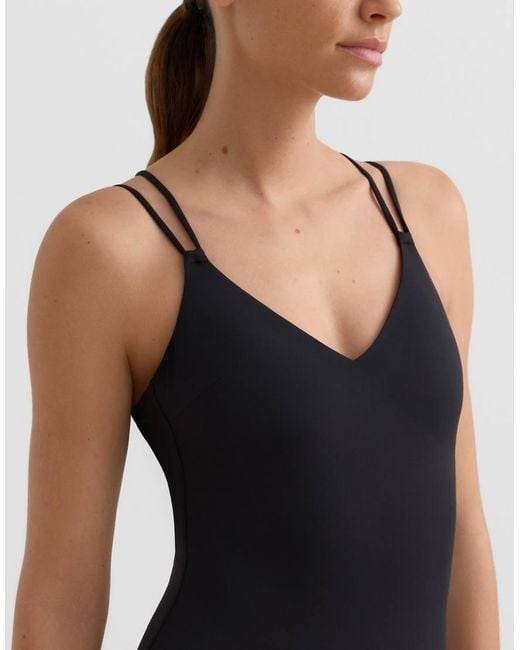 Oysho Blue Crossover Strap Swimsuit