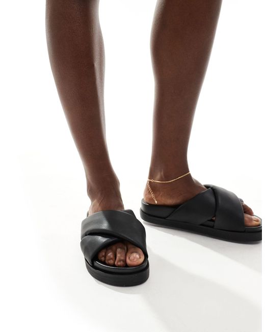 ONLY Brown Cross Front Sandals