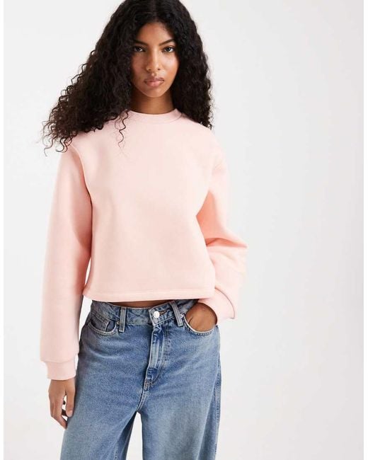 Miss Selfridge Pink Bow Back Sweatshirt