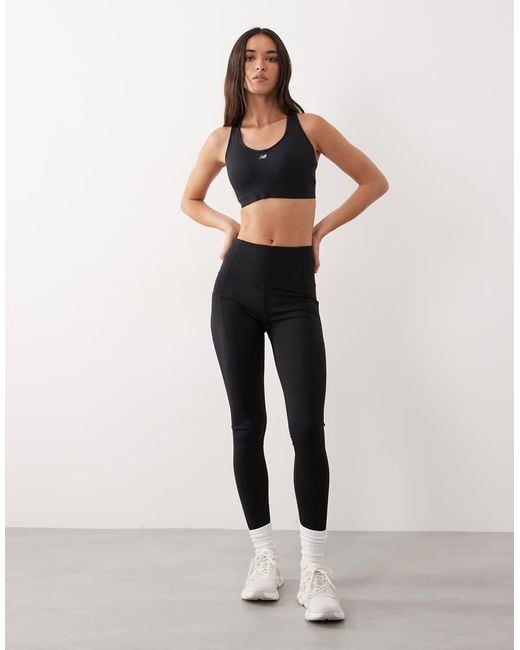 New Balance Black Essential Run Sports Bra