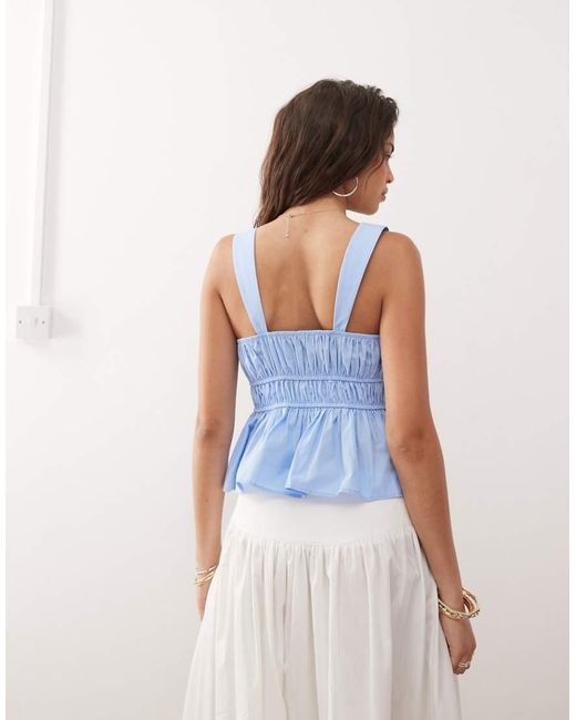 Collusion Blue Tie Detail Cami Top