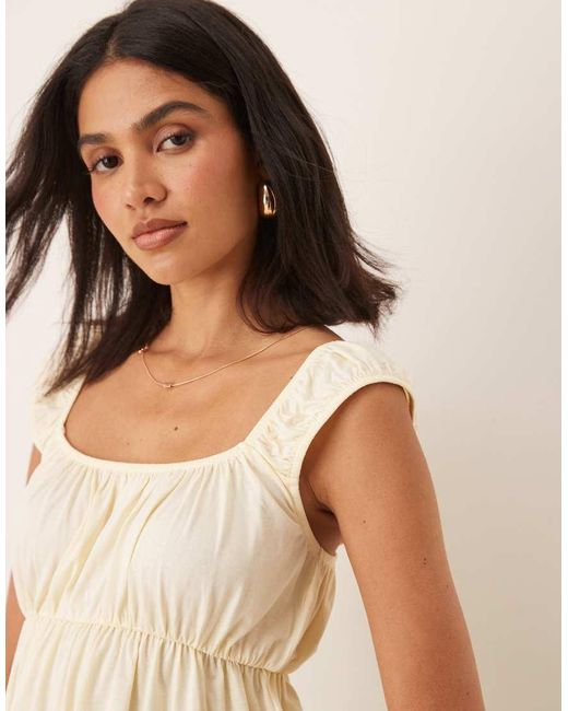 ASOS Natural Milkmaid Babydoll Swing Top