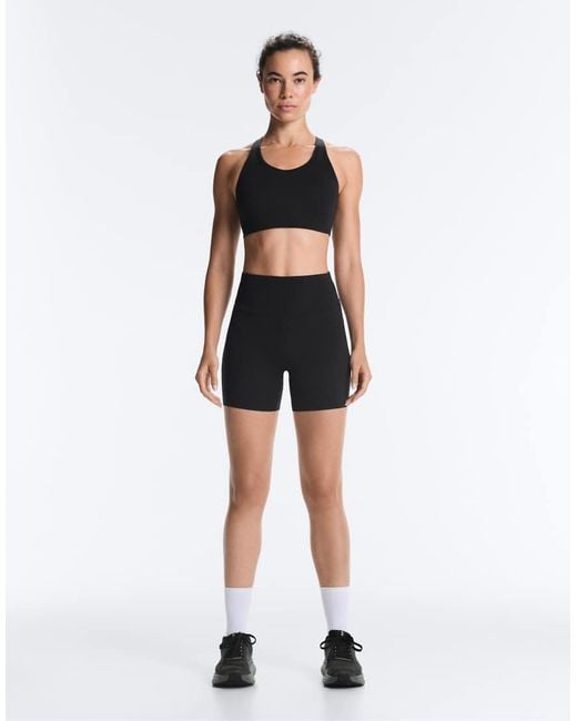 Oysho Black 15cm High-rise Running Hot Pants