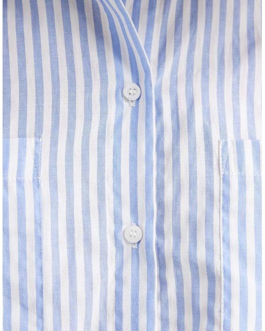Pieces Blue Oversized Shirt