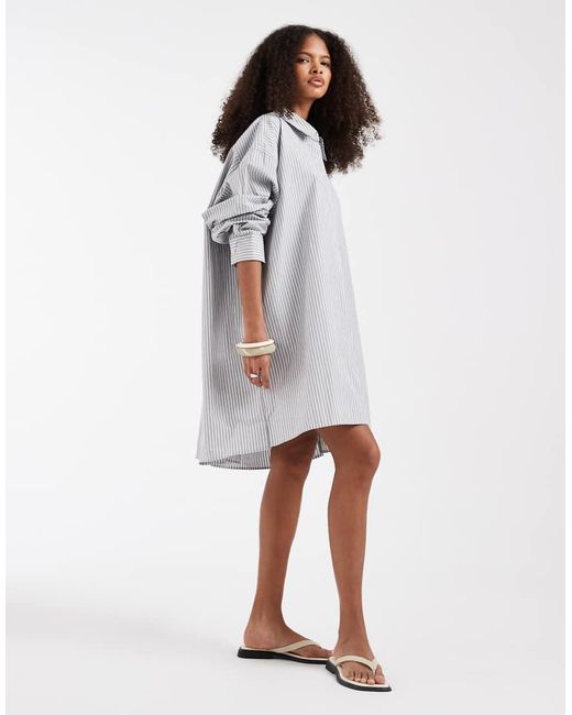 & Other Stories White Cotton Shirt Dress
