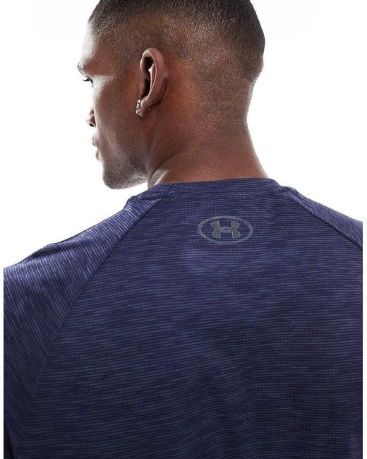 Under Armour Blue Tech Textured T-Shirt for men
