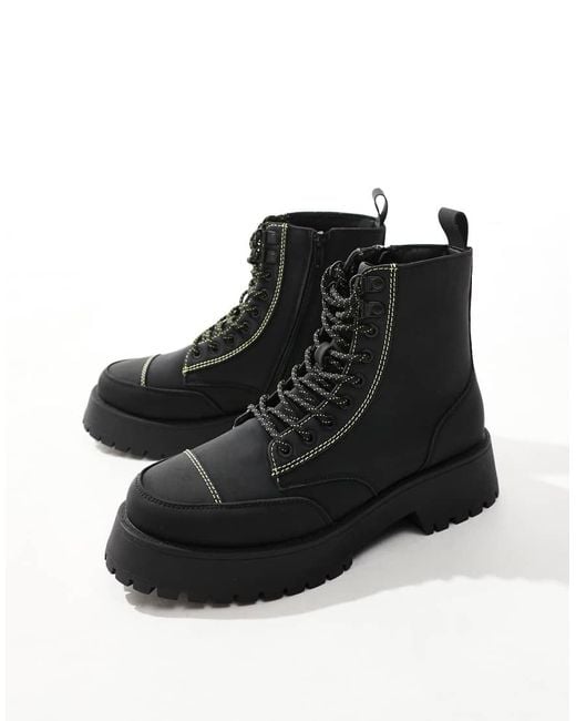 ASOS Black Lace Up Boots for men