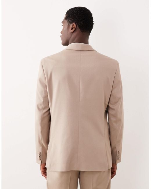 ASOS Natural Regular Tuxedo Jacket for men
