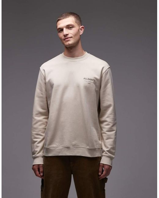 AllSaints Gray Underground Sweatshirt for men