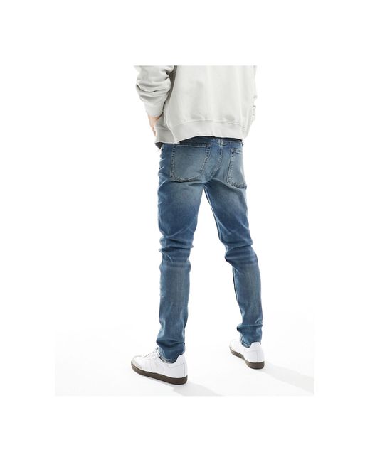 ASOS Blue Skinny Jeans With Tint for men