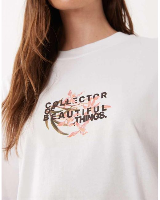 ASOS White Oversized Beautiful Things Graphic T-shirt