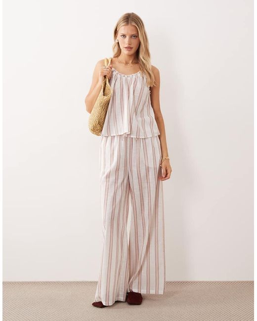 Iisla & Bird White Beach Cami Top Co-ord