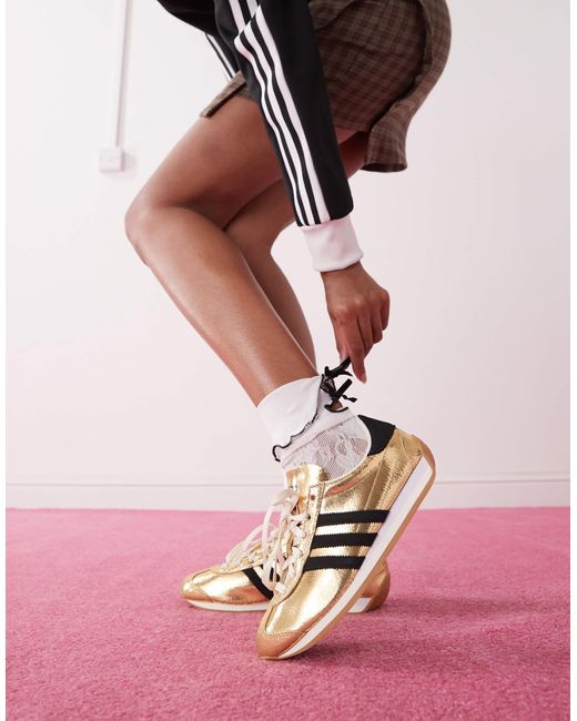 Country og - baskets - doré métallisé et Adidas Originals en coloris Pink