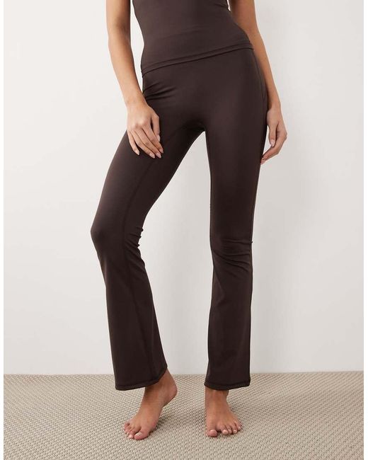 Gina Tricot Brown Mix And Match Flare Yoga leggings
