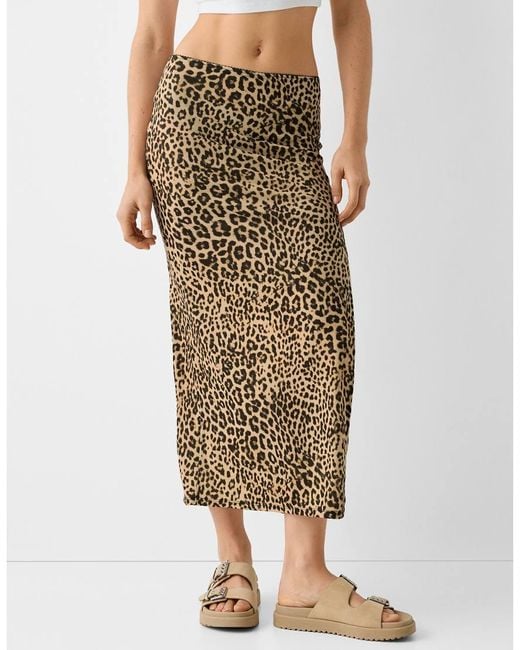 Bershka Multicolor Polyamide Maxi Skirt