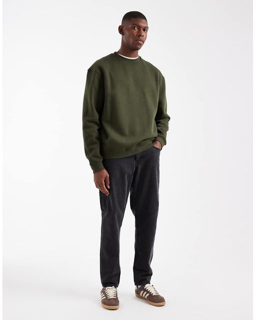 ASOS Green Essentials Relaxed Fit Sweatshirt for men