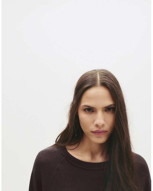 Pull&Bear Black Long Sleeve Raglan T-shirt