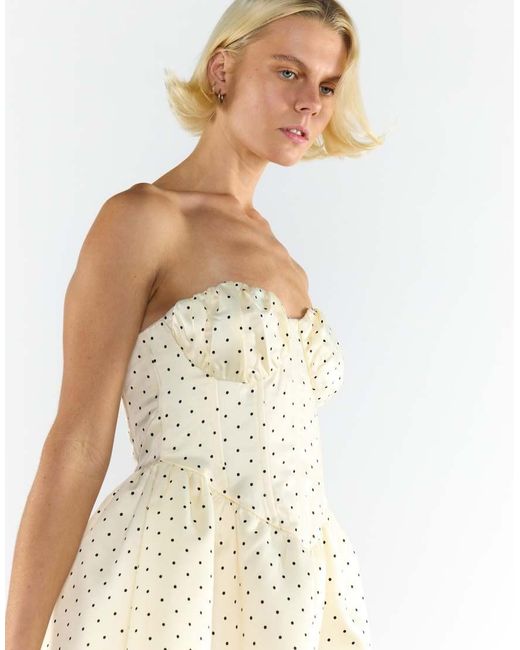 Collective The Label White Bandeau Boned Mini Dress