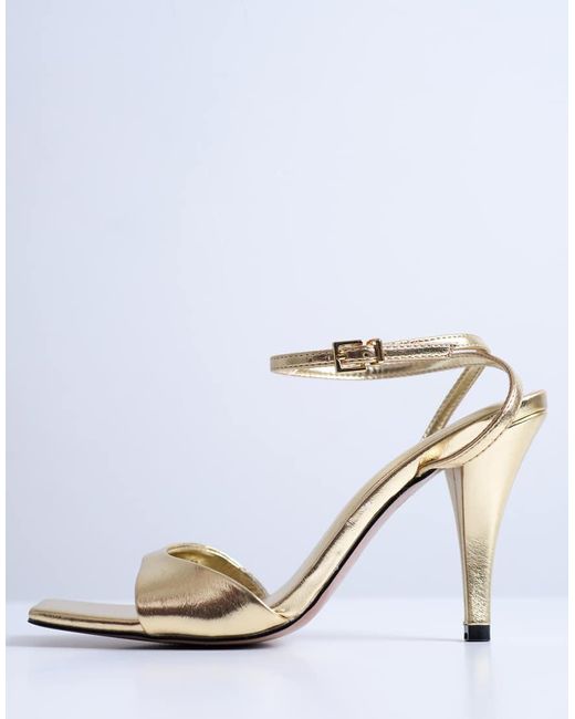 TOPSHOP White Immy Cone High Heel Sandals