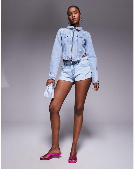 River Island Blue Longsleeve Corset Jacket