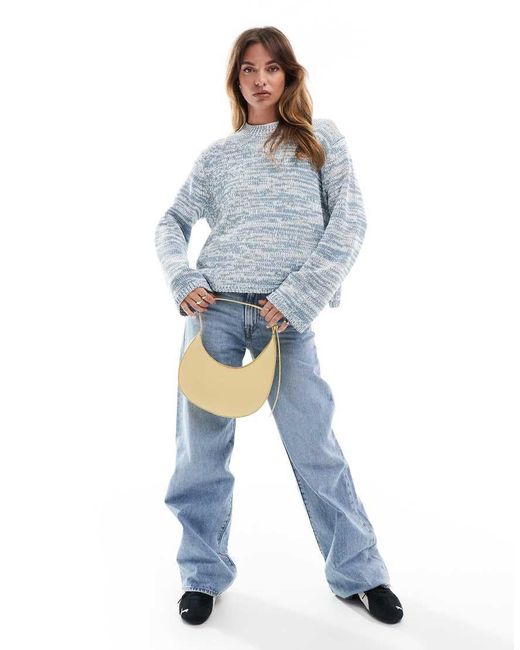 Maglione Girocollo Oversize di ASOS in Blue