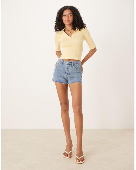Glamorous Blue Cut-Off Frayed Shorts