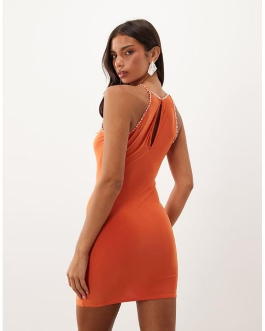 ASOS White Racer Mini Dress With Trim Detail